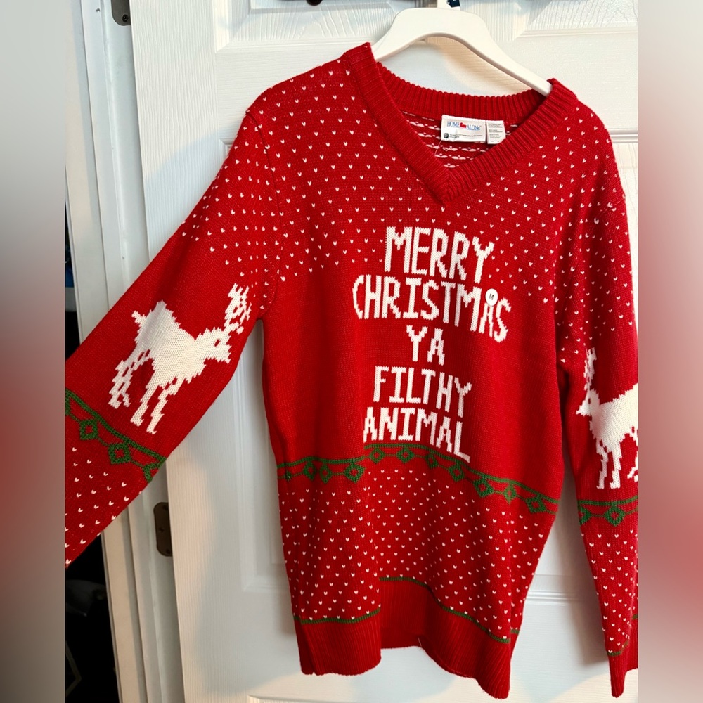 Home alone filthy animal Christmas Sweater